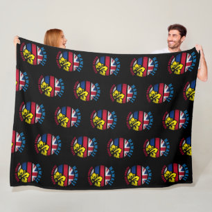 HAWAII ALOHA STATE FLAG FLEECE BLANKET