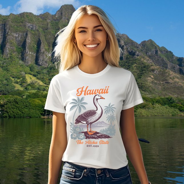 Hawaii Aloha State Goose Graphic  Tri-Blend Shirt (Creator Uploaded)
