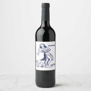 Hawaii Aloha       Wine Label