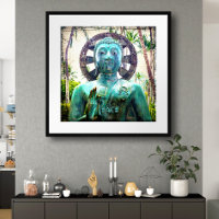 Hawaii Antique Turquoise Blue Buddha Photo Peace 