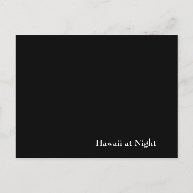 Hawaii at Night Postcard (Front)