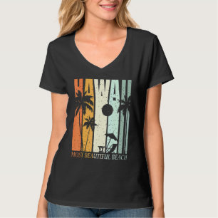 Hawaii Beach Aloha Tropical Paradise Palm Tree Sum T-Shirt