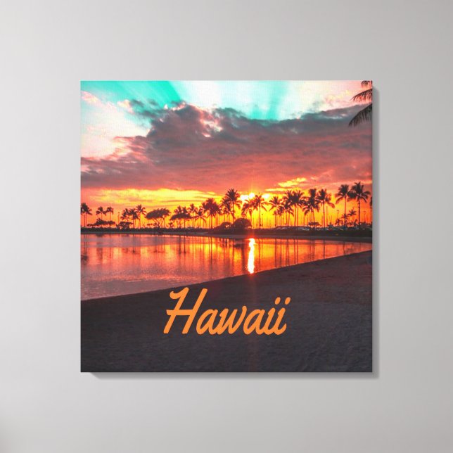 Hawaii Beach Hawaiian Islands Canvas Print (Front)