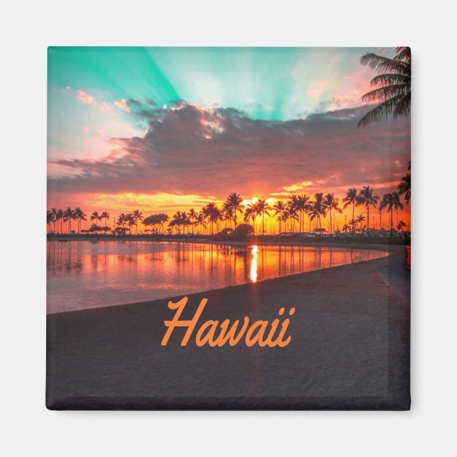 Hawaii Beach Hawaiian Islands Magnet (Front)