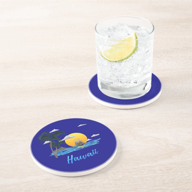 Hawaii Beach Sunset Coaster (Side)