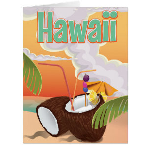 Hawaii beach vacation poster