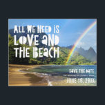 Hawaii Beach Wedding Save the Dates Announcement Postcard<br><div class="desc">Aloha! Celebrate your love in paradise with our Hawaii Beach Wedding Save the Date postcard, designed to whisk your friends and family away to the enchanting shores of Hawaii. Design Features: Tropical Paradise Imagery: Featuring stunning visuals of Hawaii’s lush landscapes, turquoise waters, and golden sands, this postcard embodies the spirit...</div>