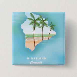 Hawaii Big island 15 Cm Square Badge