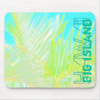 Hawaii big island palm watercolor mousepad
