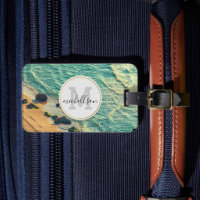 Hawaii blue ocean & sandy beach photo custom name