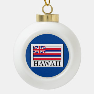 Hawaii Ceramic Ball Christmas Ornament