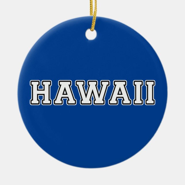 Hawaii Ceramic Tree Decoration (Front)