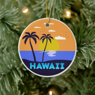Hawaii  ceramic tree decoration