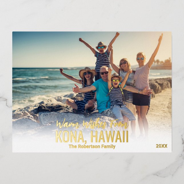 HAWAII CHRISTMAS CARD | BEACH PHOTO POSTCARDS (Front)