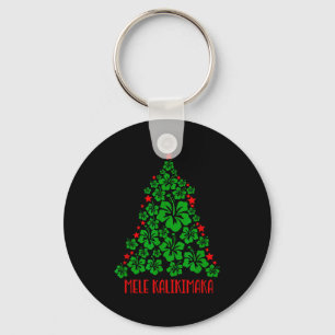 Hawaii Christmas Mele Kalikimaka Floral Christmas  Key Ring
