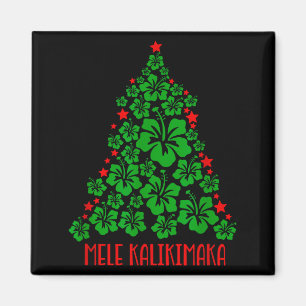 Hawaii Christmas Mele Kalikimaka Floral Christmas  Magnet