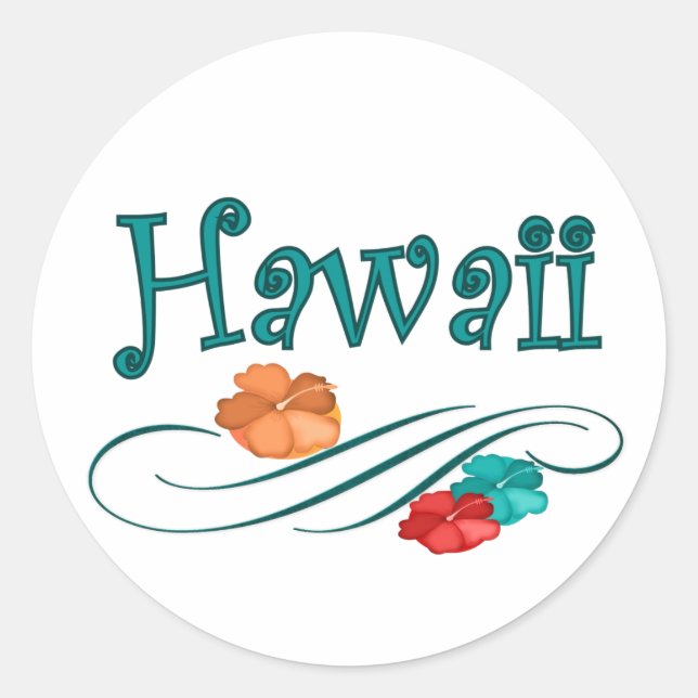 Hawaii Classic Round Sticker (Front)