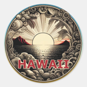 Hawaii  classic round sticker