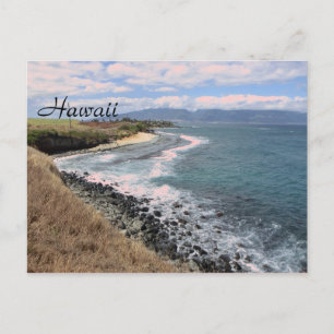 Hawaii coastline postcard