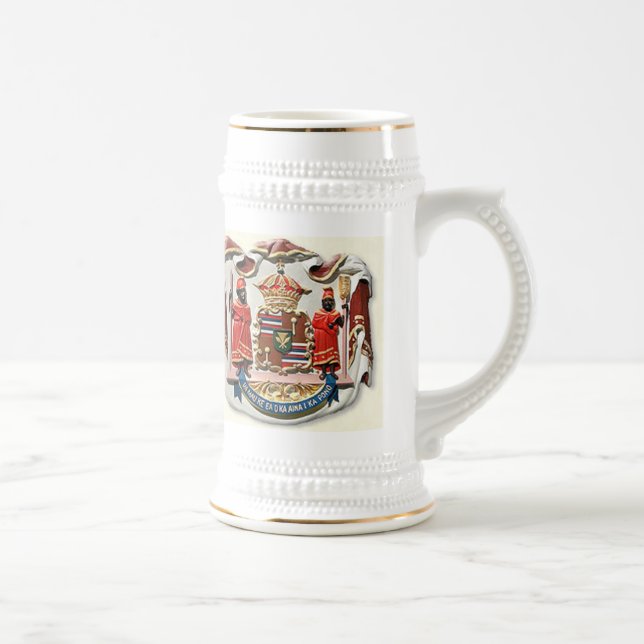 Hawaii coat of arms seal beer stein (Right)