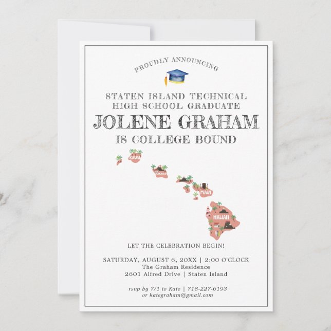 Hawaii | College Bound Graduation Party (Front)