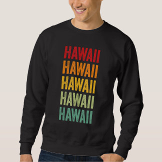 Hawaii County Hawaii Rainbow Text Design Sweatshirt