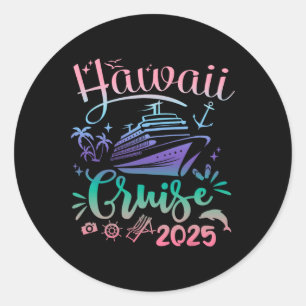 Hawaii Cruise 2025 Family Group Friends Vacation M Classic Round Sticker
