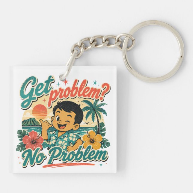 Hawaii culture -Get problem Key Ring (Back)