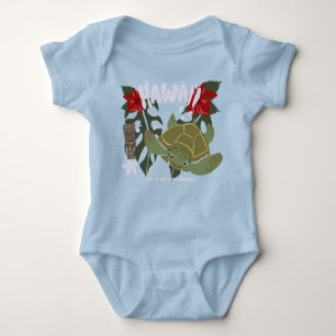 Hawaii Cute Tropical Sea Turtle Baby Suit Baby Bodysuit