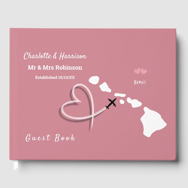Hawaii Destination Wedding Guest Book (Front)