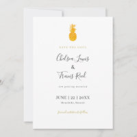 Hawaii Destination Wedding Save the Date Pineapple