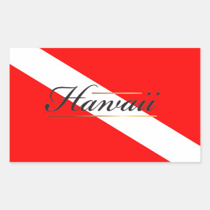 Hawaii Dive Flag Rectangular Sticker