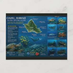 Hawaii Dive Sites Postcard