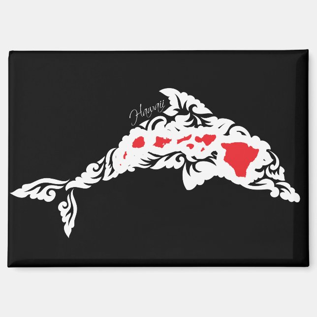 Hawaii Dolphin Islands Magnet (Front)