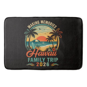 Hawaii Family Trip Tropical Sunset 2026 Bath Mat