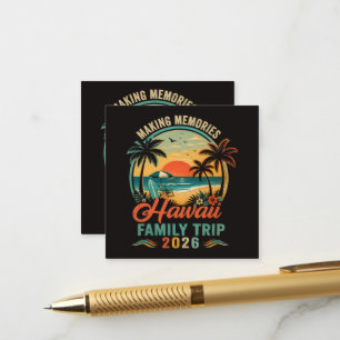 Hawaii Family Trip Tropical Sunset 2026 Enclosure Card