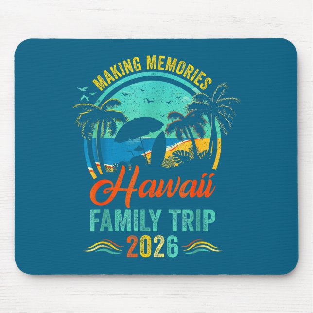 Hawaii Family Vacation Beach Trip Mouse Pad (Front)