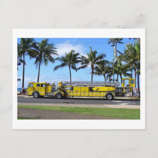 Hawaii Fire Truck Postcard