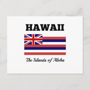 Hawaii, Flag and Motto Postcard