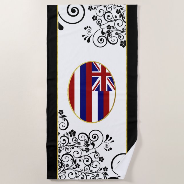Hawaii flag beach towel (Front)