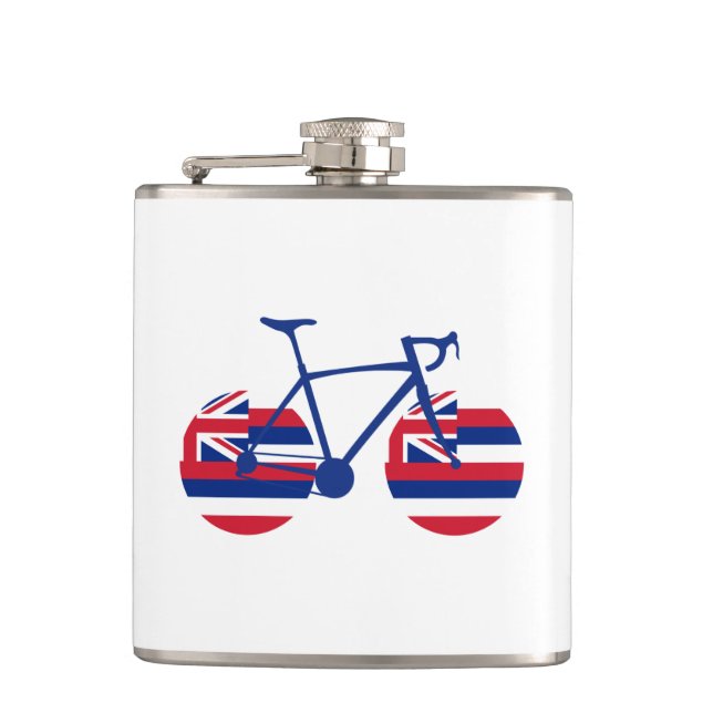 Hawaii Flag Cycling Hip Flask (Front)