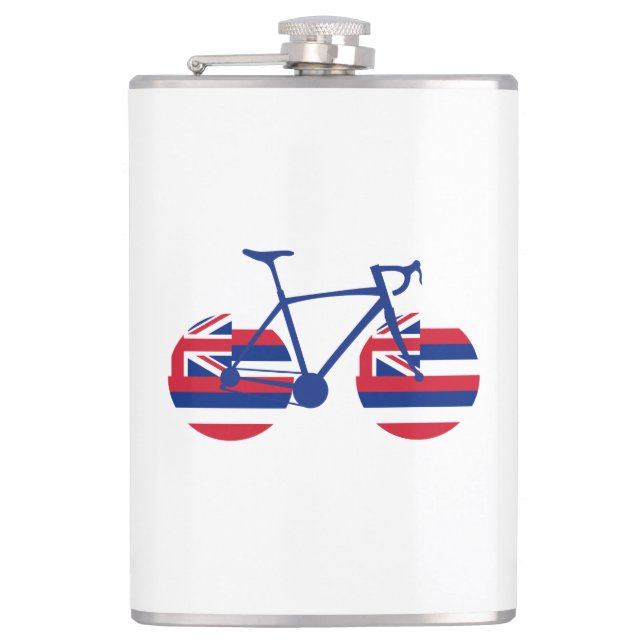 Hawaii Flag Cycling Hip Flask (Front)