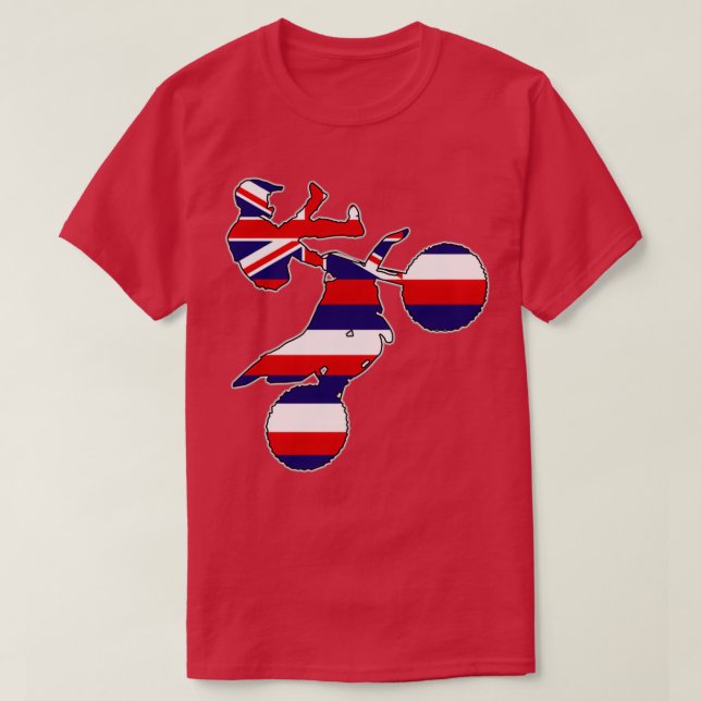 Hawaii flag dirt bike  T-Shirt (Design Front)
