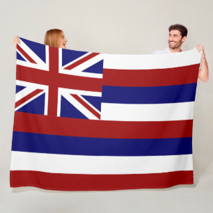 Hawaii flag fleece blanket