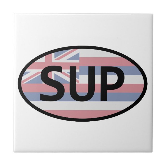 Hawaii Flag Standup Paddling Tile (Front)