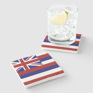 Hawaii flag stone coaster