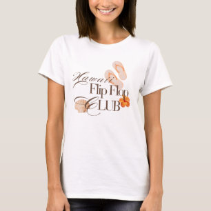 HAWAII FLIP FLOP CLUB Peach & Natural Colours T-Shirt