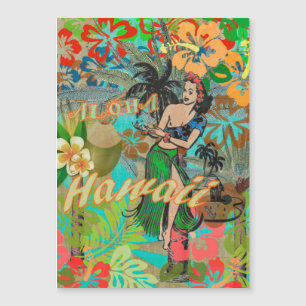 Hawaii Flower Hula Vintage Floral Graphic