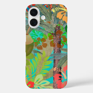 Hawaii Flower Hula Vintage Floral Graphic iPhone 16 Case