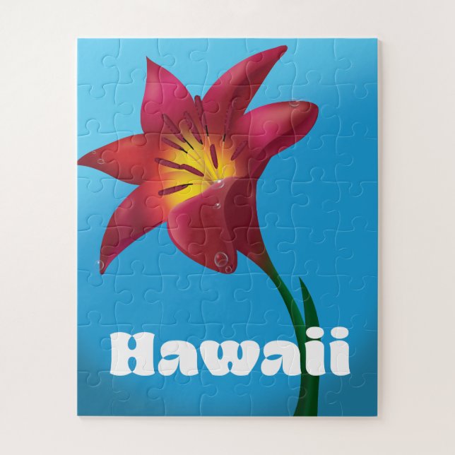 Hawaii Flower Travel print Jigsaw Puzzle (Vertical)